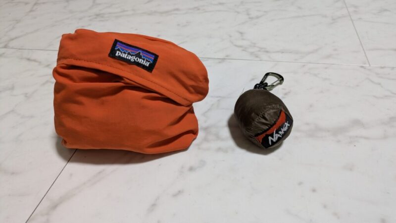 patagoniaキャリーエールバッグの大きさ比較