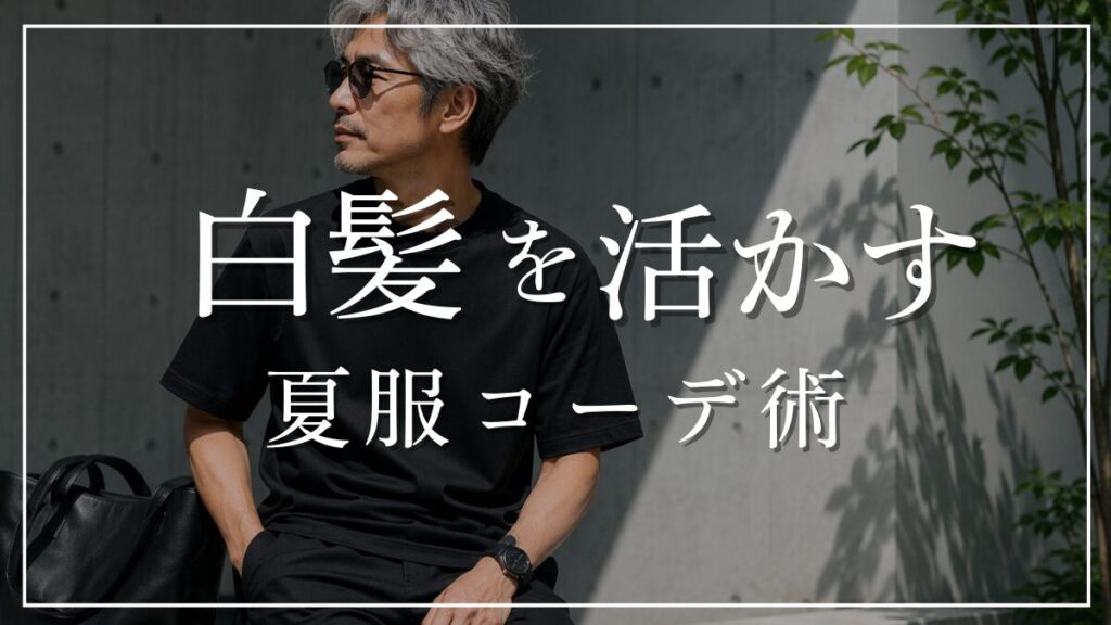 白髪を活かす40代メンズの夏コーデファッション