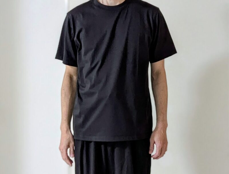 無印良品天竺編みクルーネックTシャツMサイズ着用レビュー